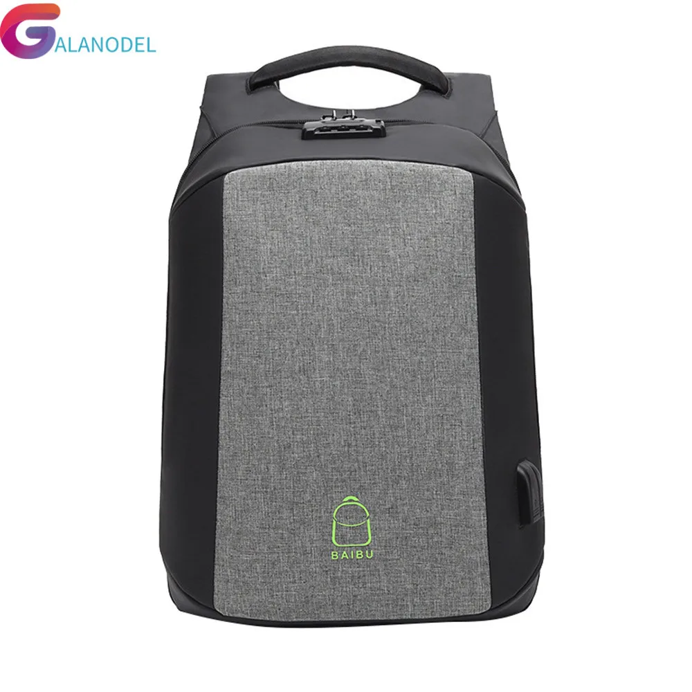 

Multifunction USB charging Men 15.6 inch Laptop Backpacks For Teenager Fashion Male Mochila Leisure Travel backpack anti thief