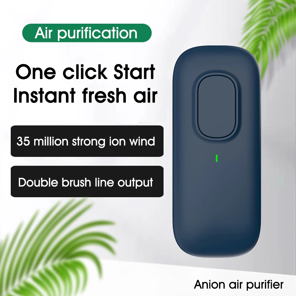 

Mini Air Purifier Negative Ion Generator Deodorizer US Plug In Dust Smoke Removal Interior Air Purification for Home Office