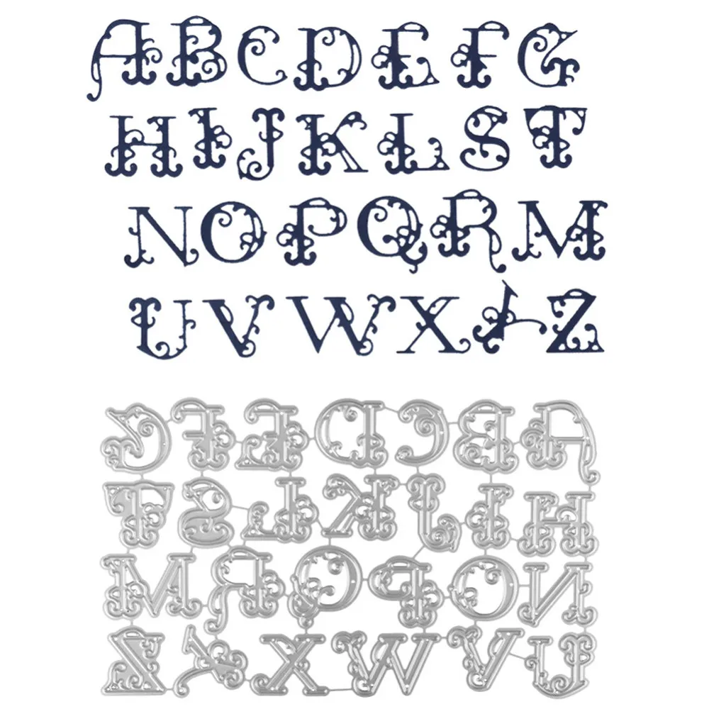 Большие буквы алфавита Трафаретный вырубной штамп Трафареты Металлический