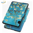 Популярный кожаный чехол-книжка с шелковой росписью и подставкой для Amazon Kindle voyage, защитный ультратонкий чехол 2018 дюйма + пленка + стилус бесплатно, 6,0