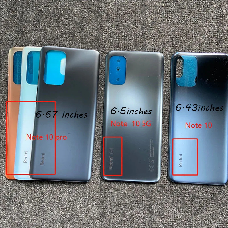 Новая крышка батарейного отсека для Xiaomi Redmi Note 10 Pro 5G Max задний корпус стеклянная