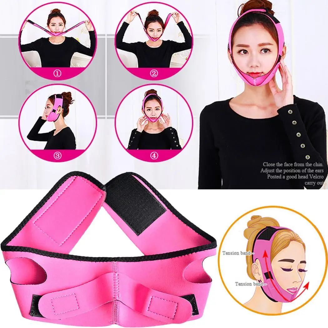 Тонкий бандаж для лица V Line форма Подтяжка щек подбородка против морщин