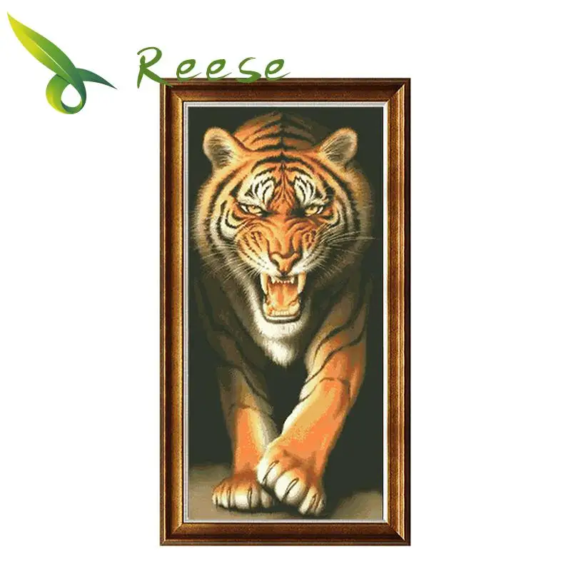 Diy Полный Круглый Бриллиантовая украшающая Картина Набор стразов тигра Великой