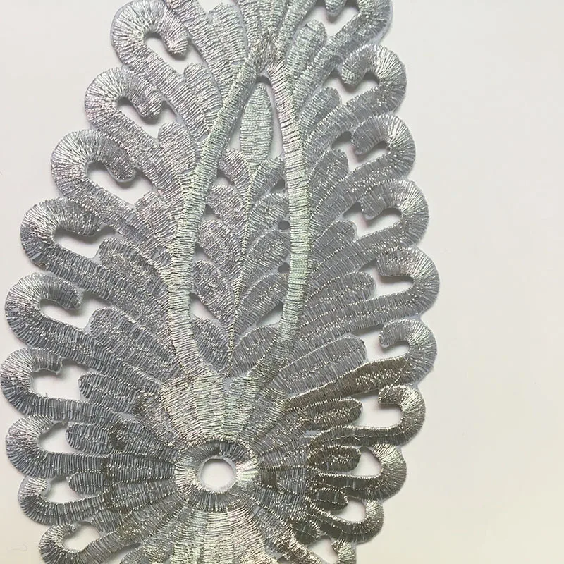 1 шт. Золотой Серебряный Большой Веерообразный тканевый патч этнический стиль