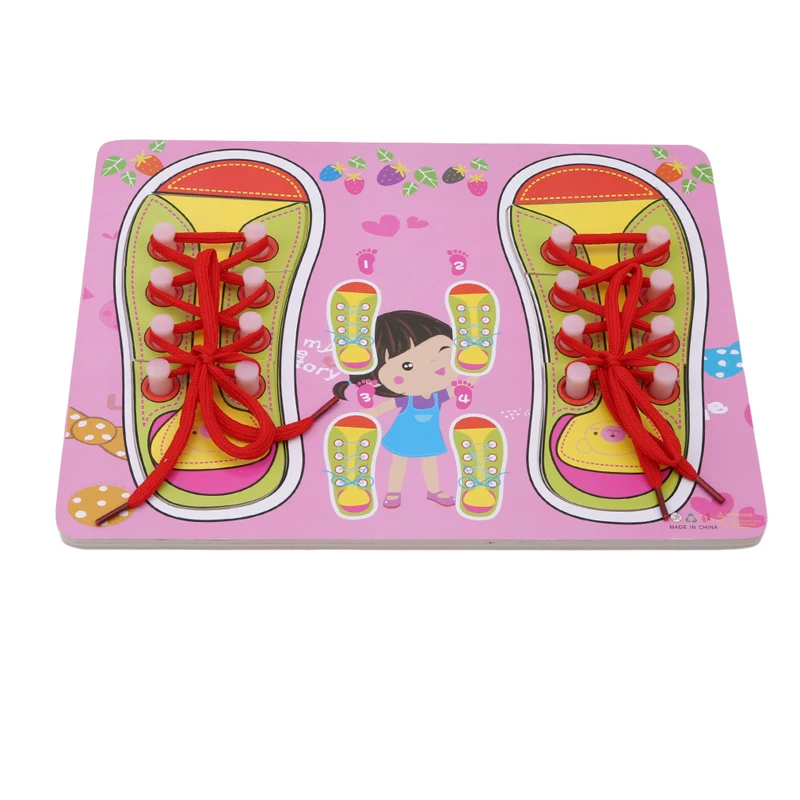 Детские обучающие игрушки Монтессори Обучающие как завязывать шнурки