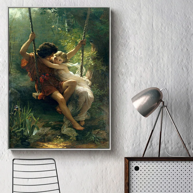 Французский художник Пьер Огюст весна холст знаменитые постеры принты настенные