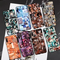 genshin impact keqing xiao phone case for samsung s6 s7 s8 s9 s10 edge plus s10 5g s20 s21 s30ultrs 5g fundas cover
