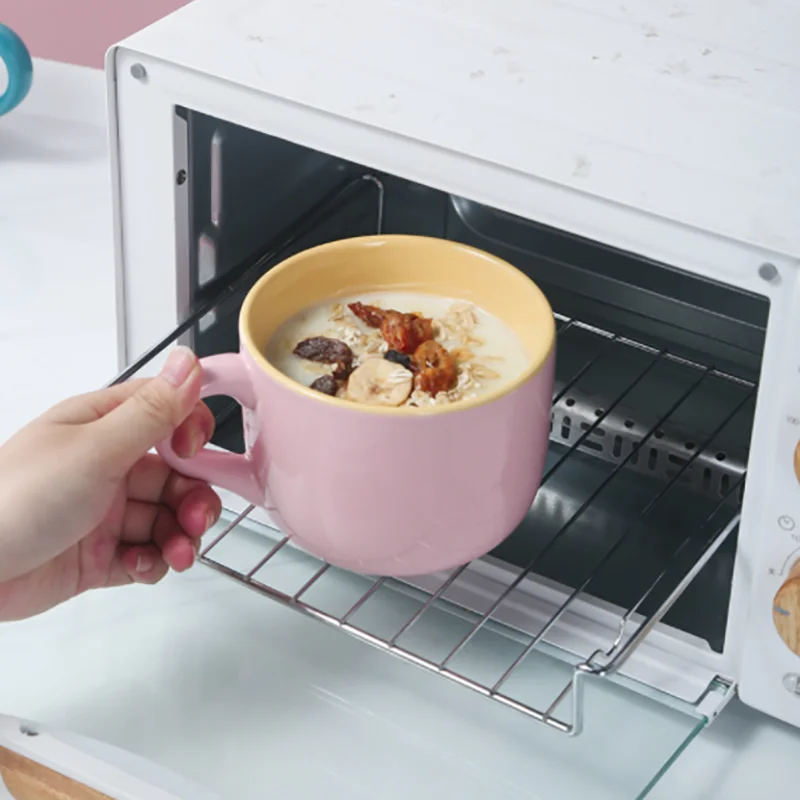 Керамическая большая кружка для завтрака овсянки чая молока чашка большой