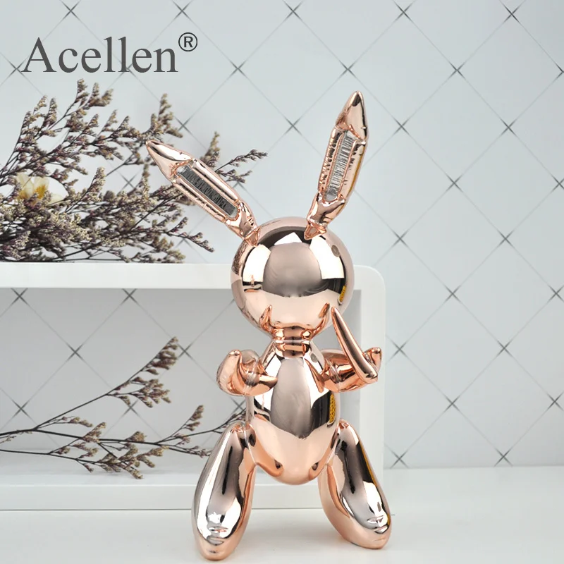 Милый Шарик кролик статуя смола скульптура домашний декор Современная