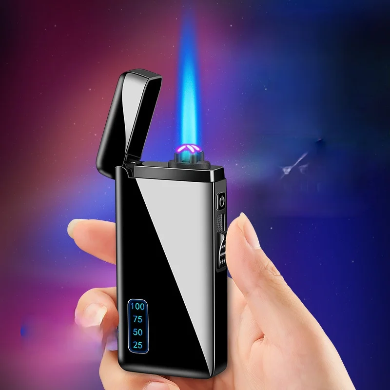 

Personality and Creativity Gas-electric Dual-use Charging Dual-arc Windproof Gas-filled Lighter Smoking Accessories for Weed