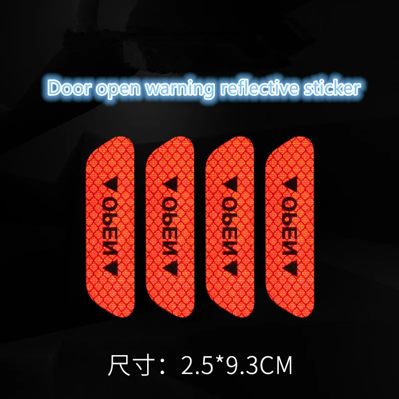 4 шт./компл. светоотражающая лента с предупредительными знаками универсальные