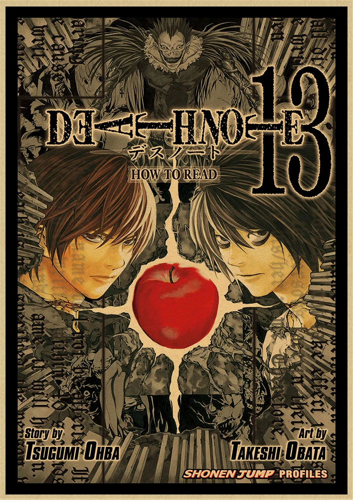 Известный неизвестный комиксов Death Note постер из крафт бумаги настенный стикер