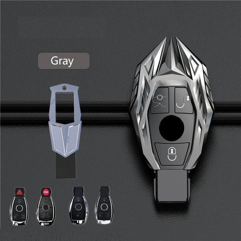 

Metal Car Key Case Cover For Mercedes Benz W203 W210 W211 W124 W202 W204 W212 W176 AMG Accessories