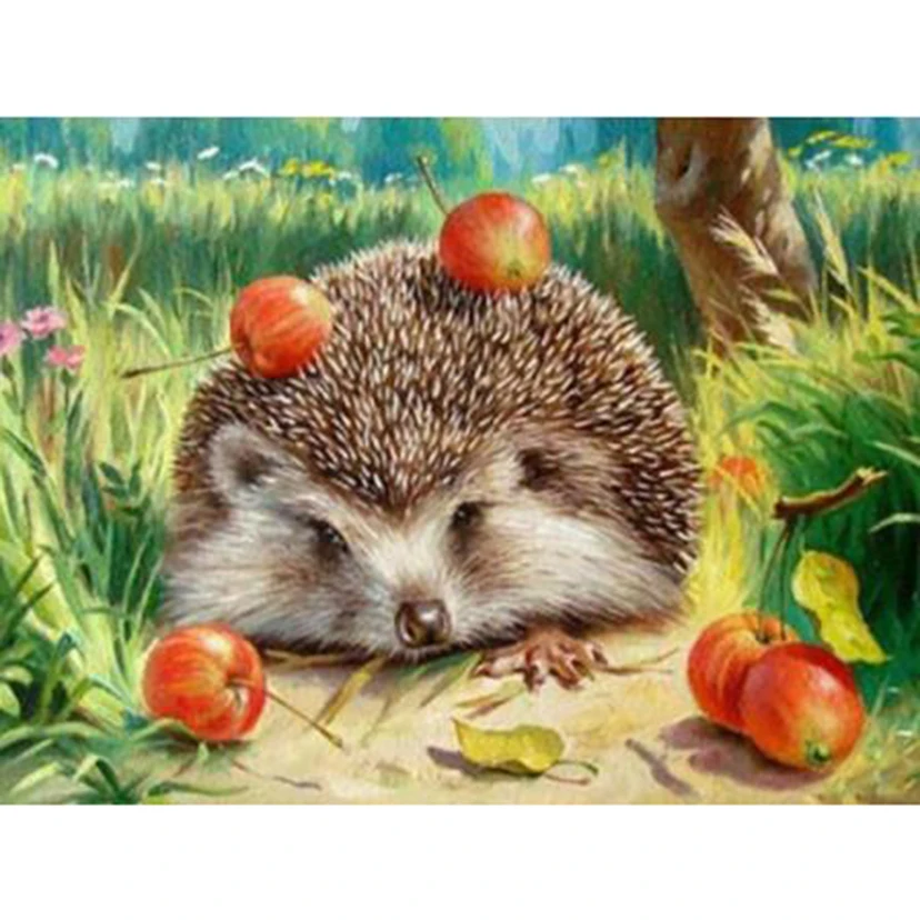 5D алмазная живопись сделай сам животное милая ежик и Одуванчик вышивка крестиком