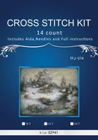 new embroidery counted cross stitch kits needlework crafts 14 ct dmc diy arts handmade decor skate
