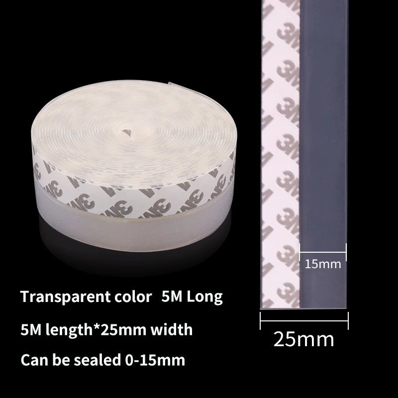 Silicone strip glass door and window seal sound insulation self adhesive windproof wooden seam bottom windshield|Уплотнительные