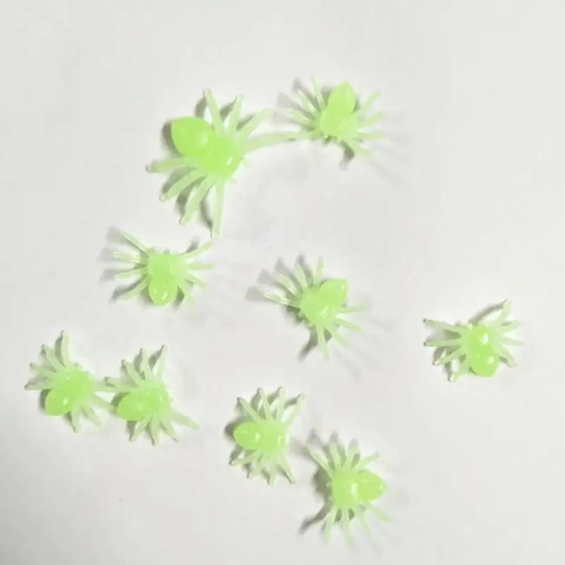 50 шт экологически чистый черный ночник моделирование пластиковый маленький паук