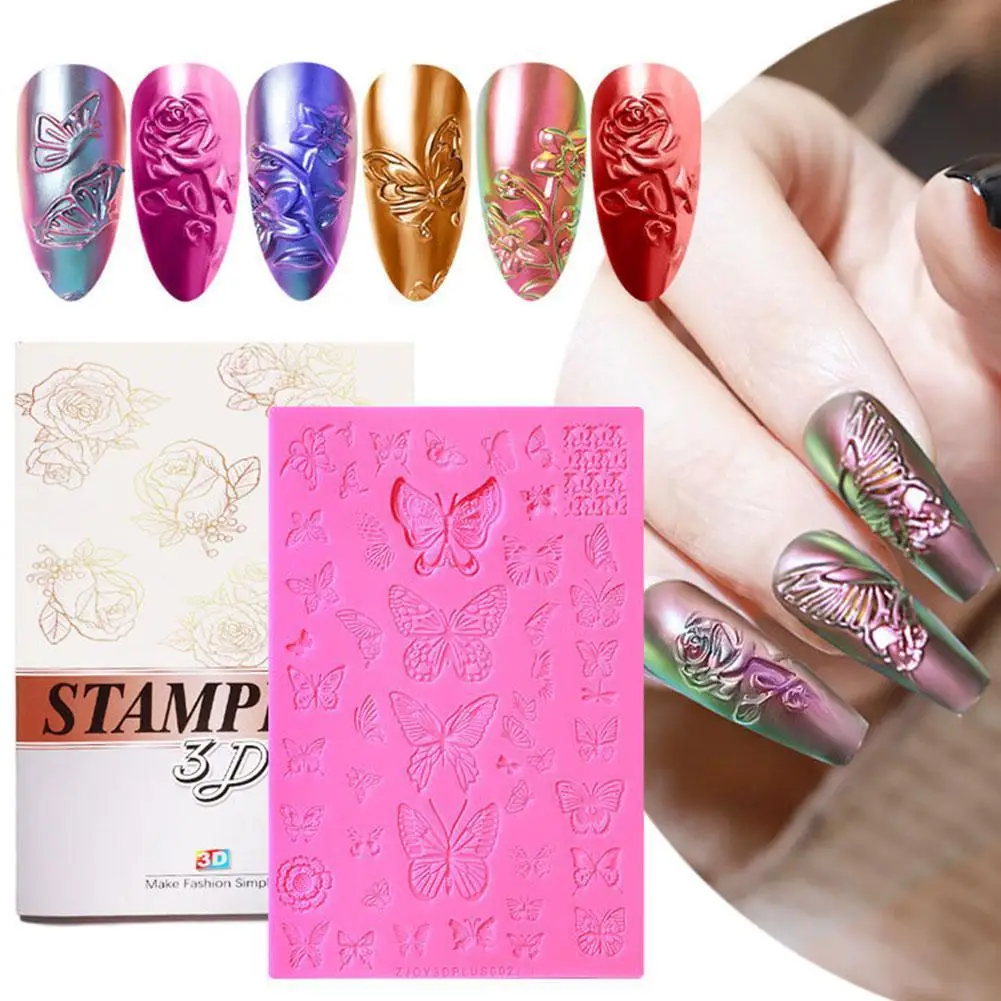 

Butterfly Nail Art Printing Stamping Templates Leaf Plates UV Image Flower Tool Gel Print Polish Stamper Manicure Stamp Pic F9M2