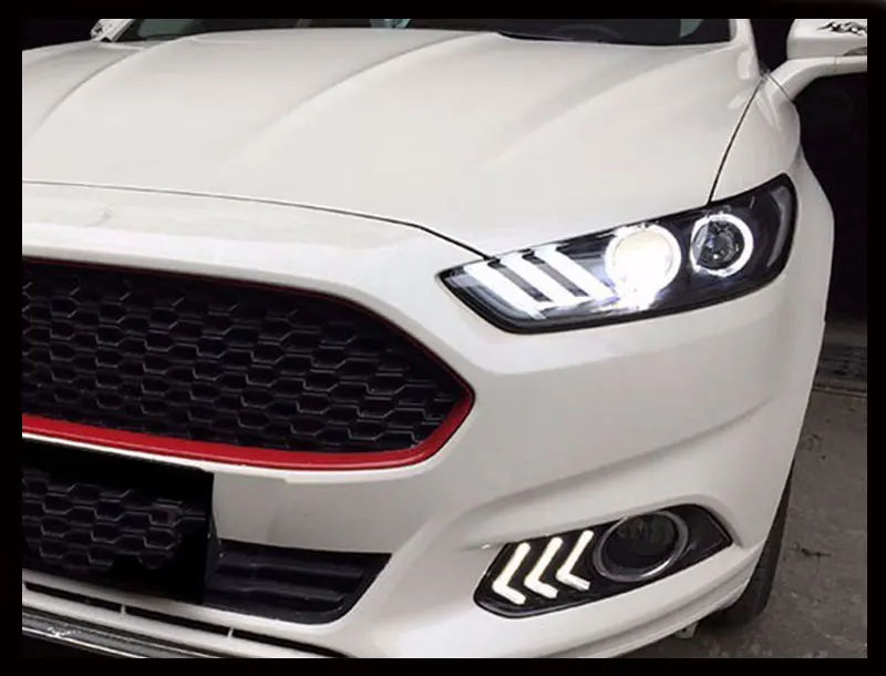 Автомобильный Стайлинг для Ford Fusion фар 2013- Mondeo DRL Mustang Дизайн Hid динамический сигнал Bi Xenon светодиодный луч аксессуары