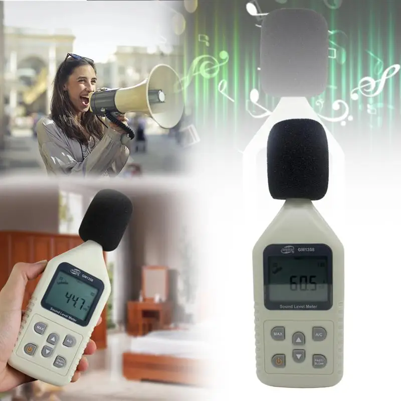 ДБ метр 30 ~ 130 дБ Мини аудио измеритель уровня звука шума измерительный прибор