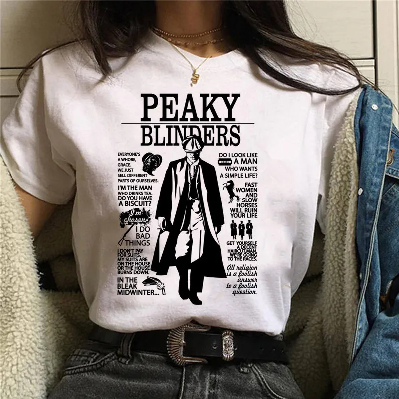 Peaky Blinders футболка большого размера Мужская/женская модная уличная одежда хип-хоп