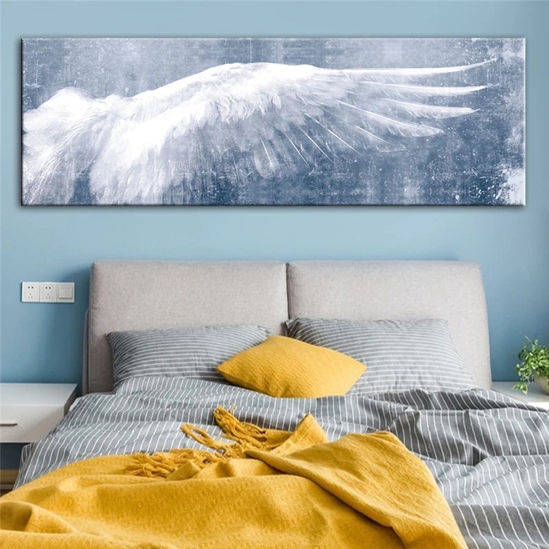 

Abstract Angel Wings Canvas Posters and Prints Black and White Modern Wall Art Canvas Paintings Wall Pictures for Living Room