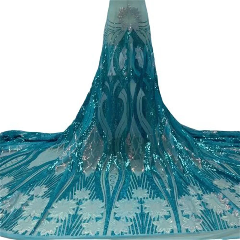 

Quality Sequin African Lace Fabric 5 Yards Swiss Handcut Lace Material 2021 Nigerian Wedding Party Asoebi Luxury Fabrics