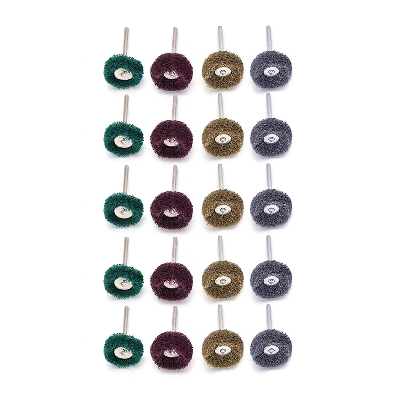 

20 шт Полировщики для ногтей для чистки абразивные 1 "лагерный колеса смешанный набор новый продавать P82D