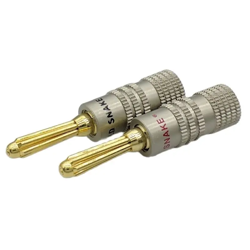 Позолоченный 4 мм разъем типа &quotбанан&quot для динамика медь штекер &quot банан&quot