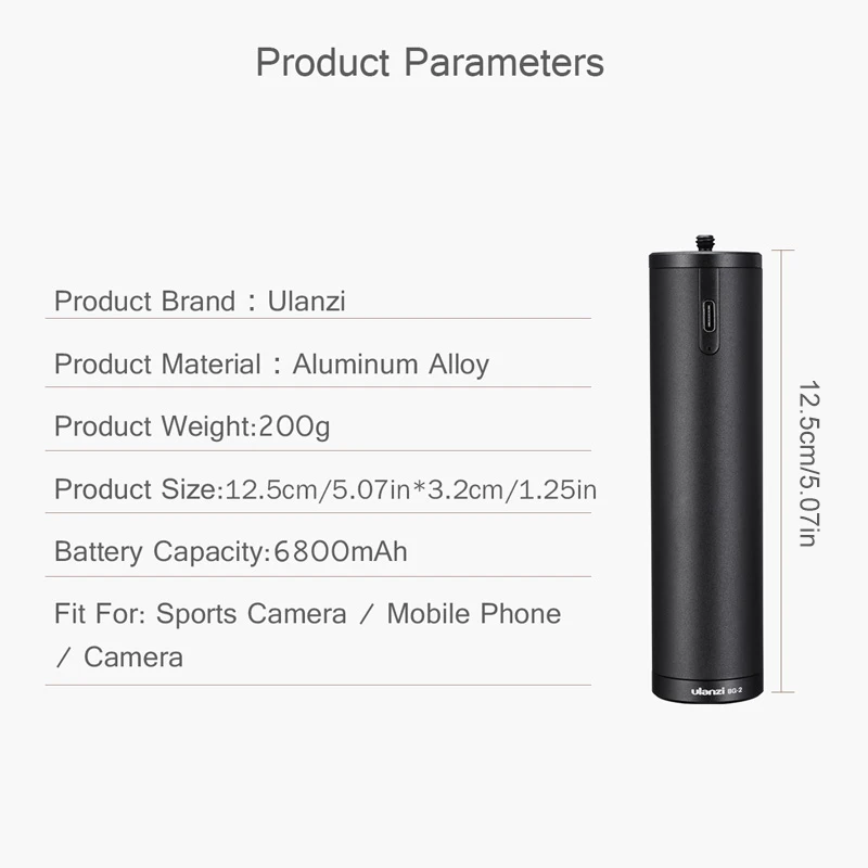Ulanzi портативное зарядное устройство USB HUB power Bank рукоятка для мобильного телефона DJI OSMO POCKET/Аксессуары для камеры GoPro