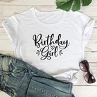 Для дня рождения, для девочек Милая футболка 90s для девочек на день рождения с принтами 