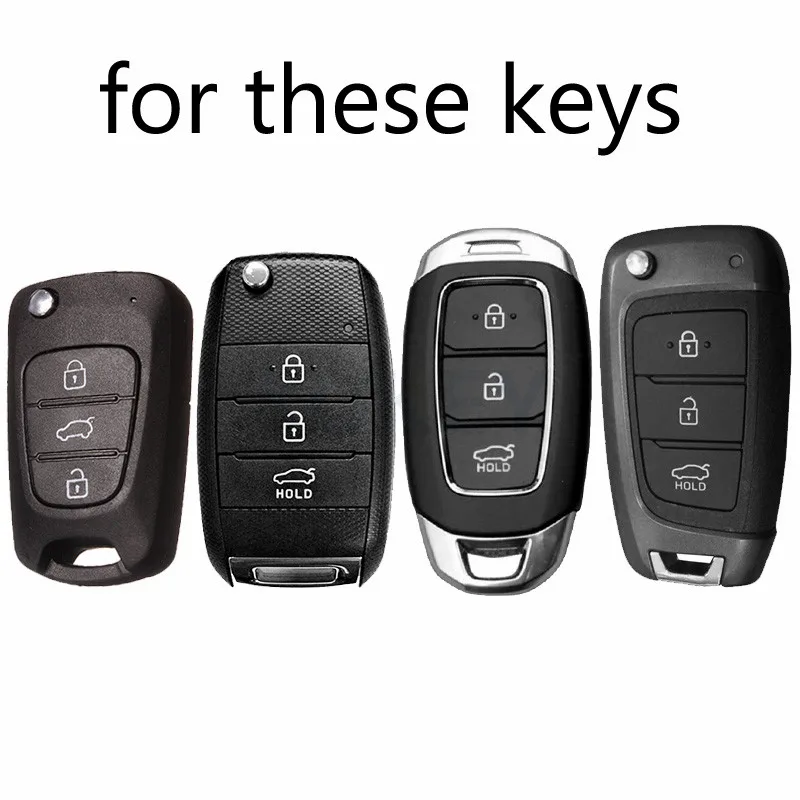 Силиконовый чехол для ключа Hyundai Solaris 2 i20 i30 i35 Azera Elantra Santa Fe Kia Rio Soul Sportage Carens Sorento Ceed