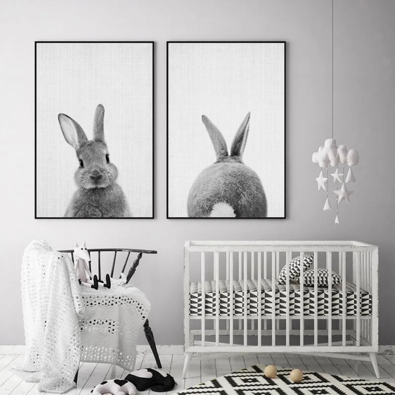 Настенная картина в виде кролика по низкой цене постеры на холсте скандинавском