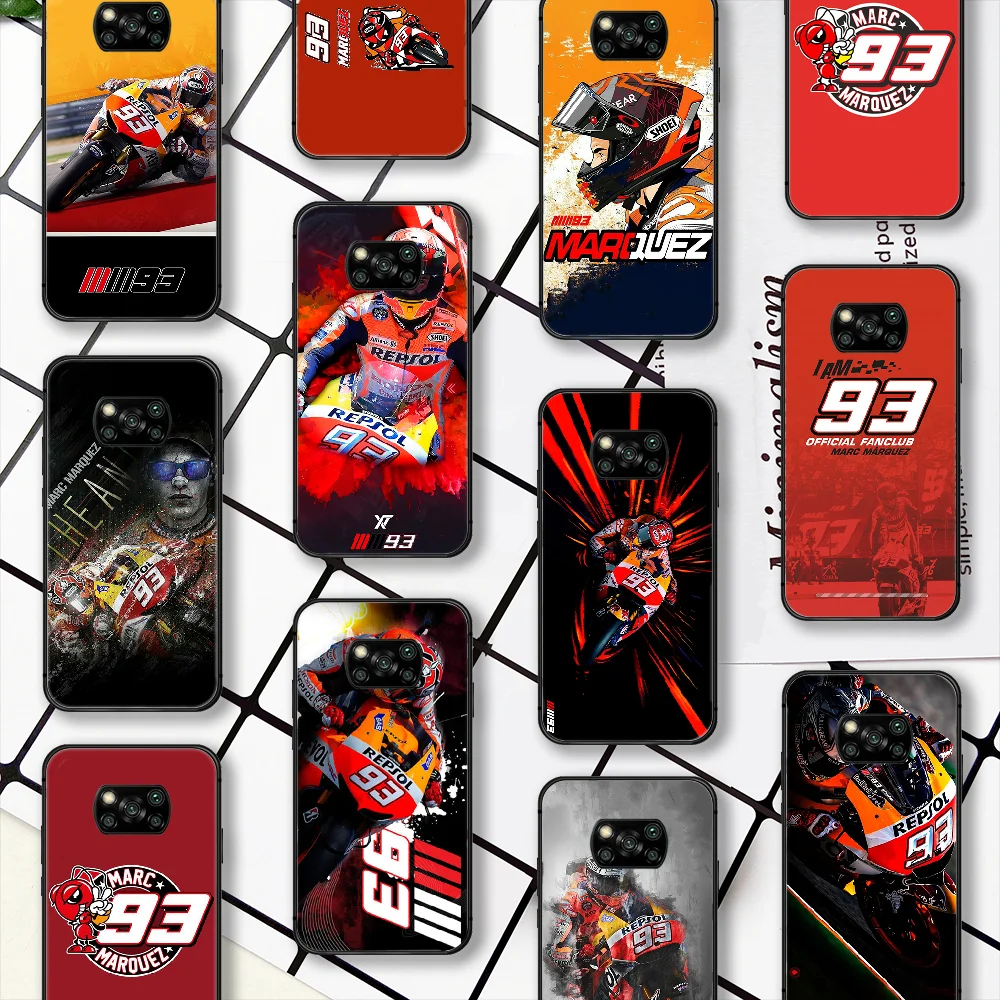 

Marc Marquez i Alenta No.93 Phone Case For Xiaomi Mi Note 10 A3 9 MAX 3 A2 8 9 Lite Pro Ultra black Cover Silicone Bumper 3D