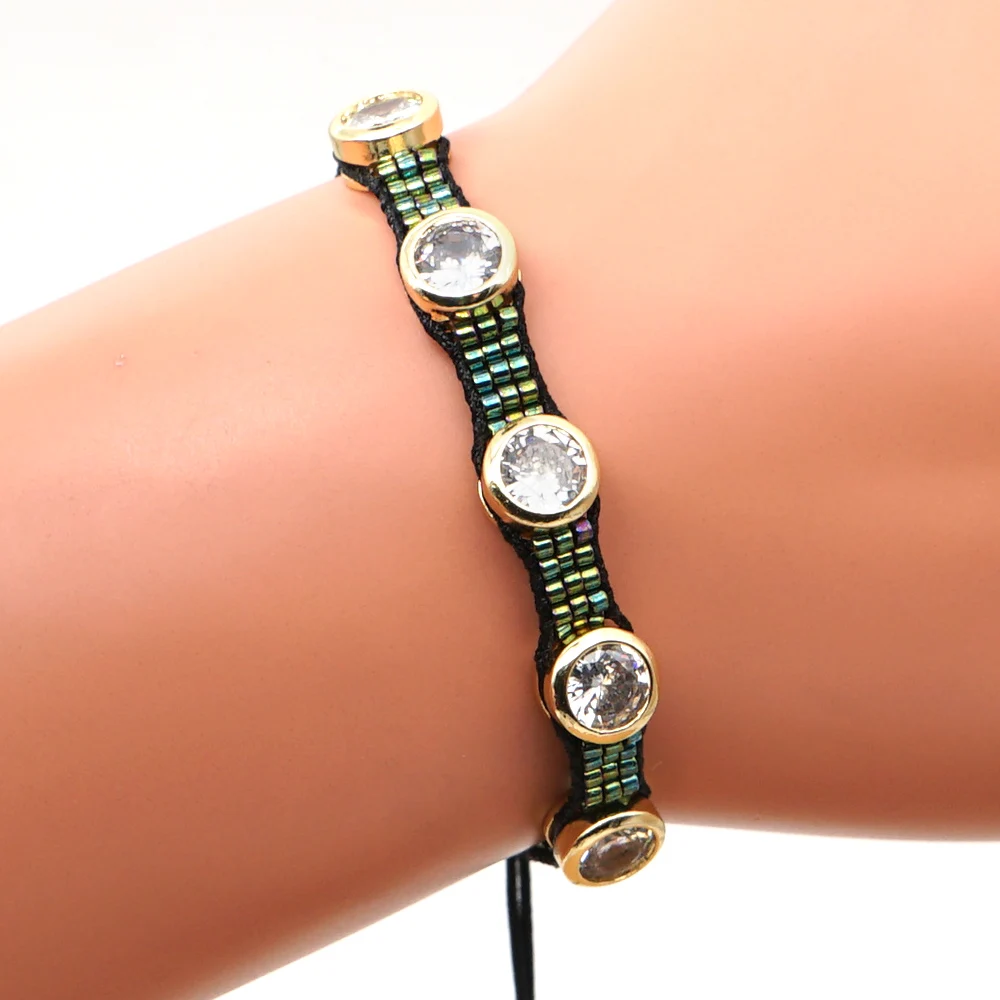 

Rttooas Fashion Crystal Bracelet MIYUKI Bead Women Charm Bracelets Pulseras Mujer Moda 2019 Handmade Woven Loom Jewelry Gifts