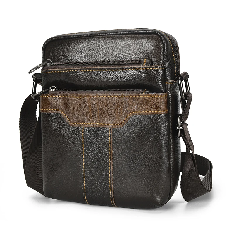 Мужская повседневная сумка через плечо из сумасшедшей кожи Y3100 |