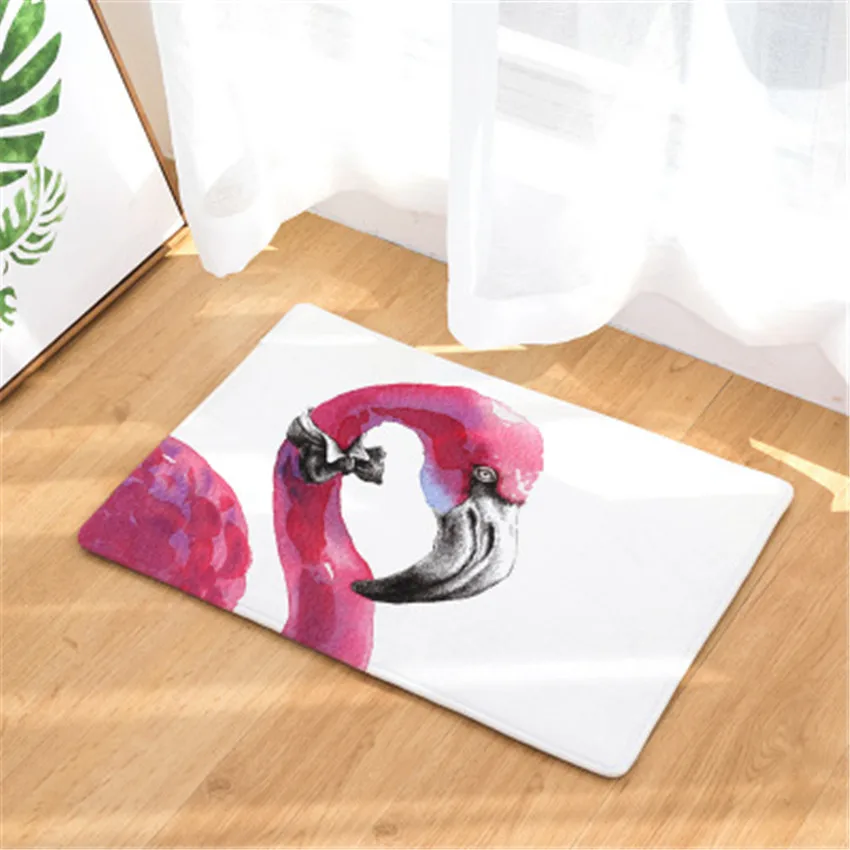 1 шт. 40x60 см Фламинго дома коврик для ванной на нескользящей подошве Ванная