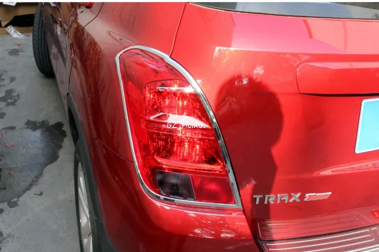 Rear Chrome Tail Light Lamp Trim Cover Molding For Chevrolet Trax 2013 2014 2015 2016
