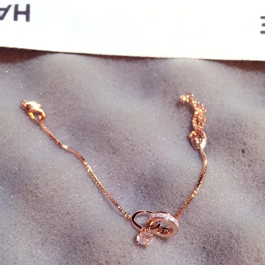 Новинка 2021 Блестящий Модный браслет с застежкой-кольцом AAA Цирконий для женщин