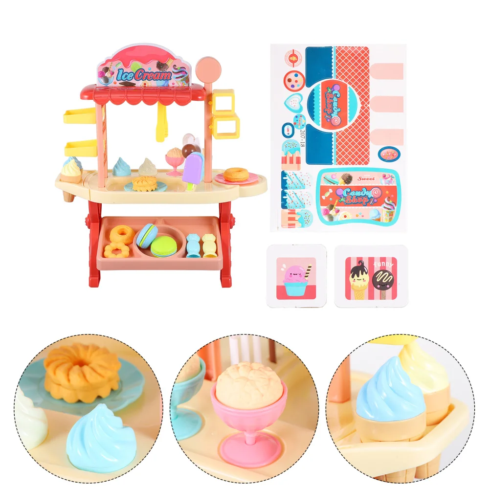 

1 Set Ice Cream Shop Toys Mini Simulated Candy Cart Ice Cream Cart Toys