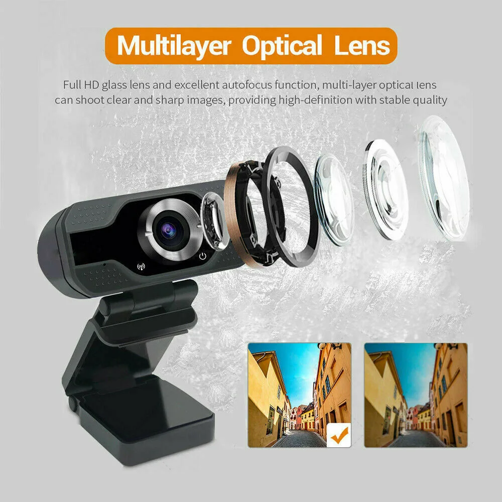 

Full HD 1080P Webcam Video Gamer Camera With Mic USB for Webcast Video Conference Online Teaching Live Web Cam PC Desktop Laptop