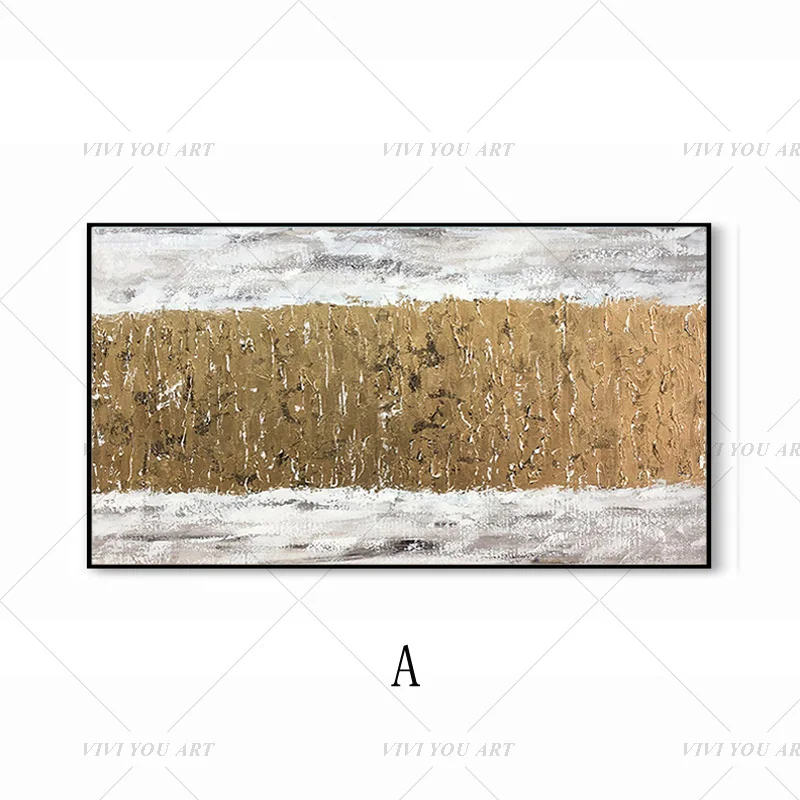 

Fashion New Fall Warm Gold Hand Painted Abstract Oil Painting Canvas Art Home Decor Wall Pictures Modern No Frame Picture