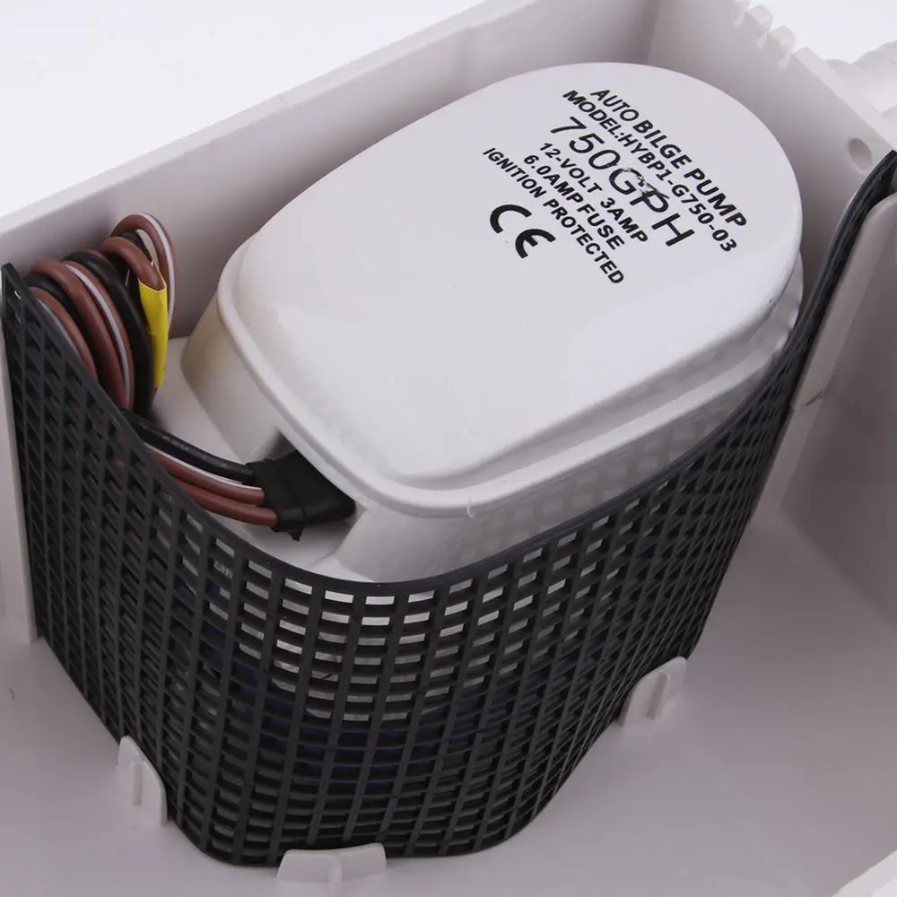 DC 12V 750 GPH Авто Трюмный дренажный ящик лодка морской душ отстойный Насос Сливной комплект-Душевая система насоса многопортовый вход