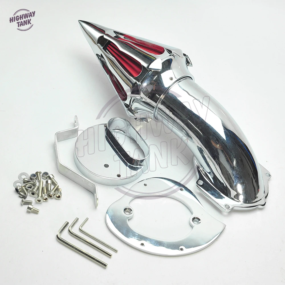 Хромированный алюминиевый Воздухоочиститель для мотоцикла с шипами чехол