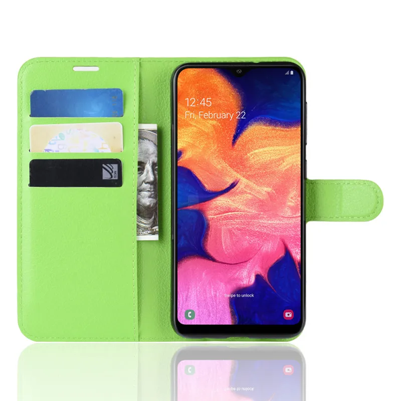 Роскошный кожаный чехол-бумажник с откидной крышкой для samsung A10, чехол для телефона samsung Galaxy A10 A 10 SM-A105F A105 A105F