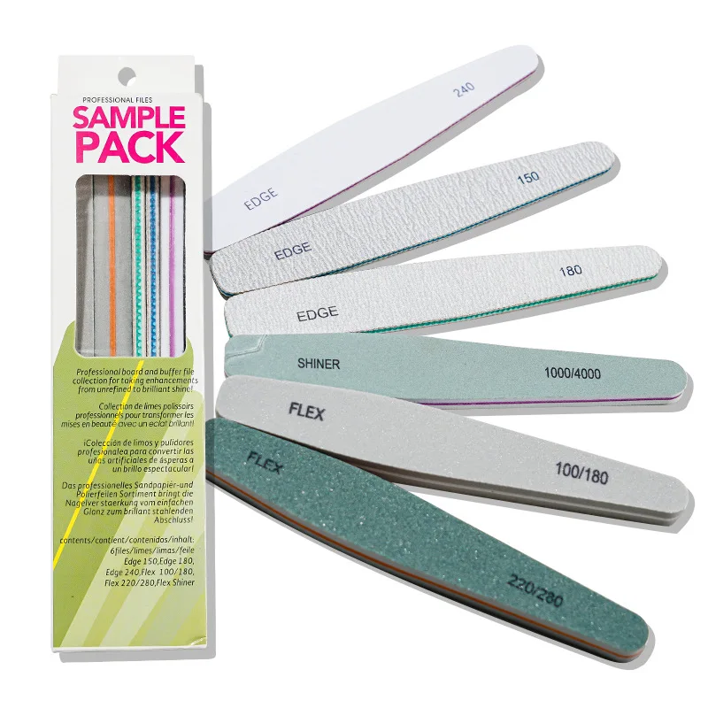 

6Pcs/set Professional Nail Files Nail Art Sanding Files Buffing Curve Manicure Tools Set 100/180 Nail Buffer Diagnostic Tool