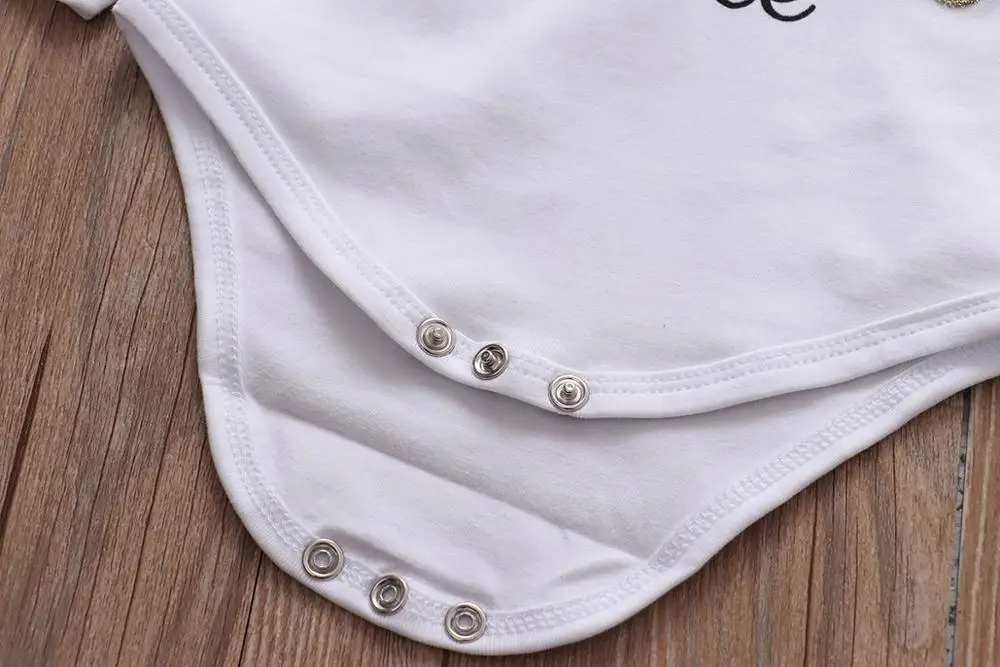 4 шт.! Комплект одежды для новорожденных девочек весна 2019 комбинезоны с буквенным