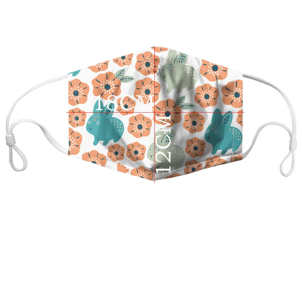 

10 Patterns 1/5 PC Unisex Face Mask With 2/10 PCS Filters Universal Dust-Proof Smog-Washable Face Cover Mask For Adults Mascarar