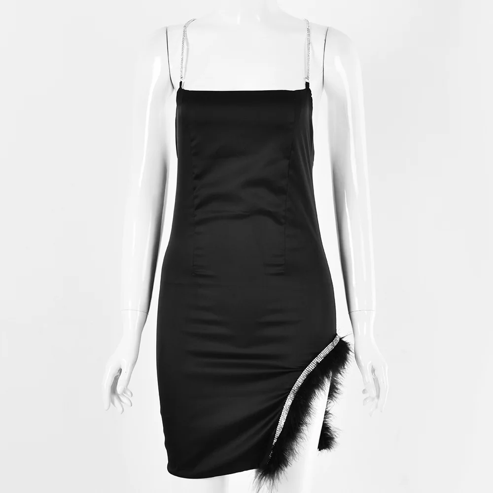 

Women Summer Fashion 2020 Ladies Sexy Sleeveless Backless Tassel Sparkly High Street Elegant Evening Party Dress