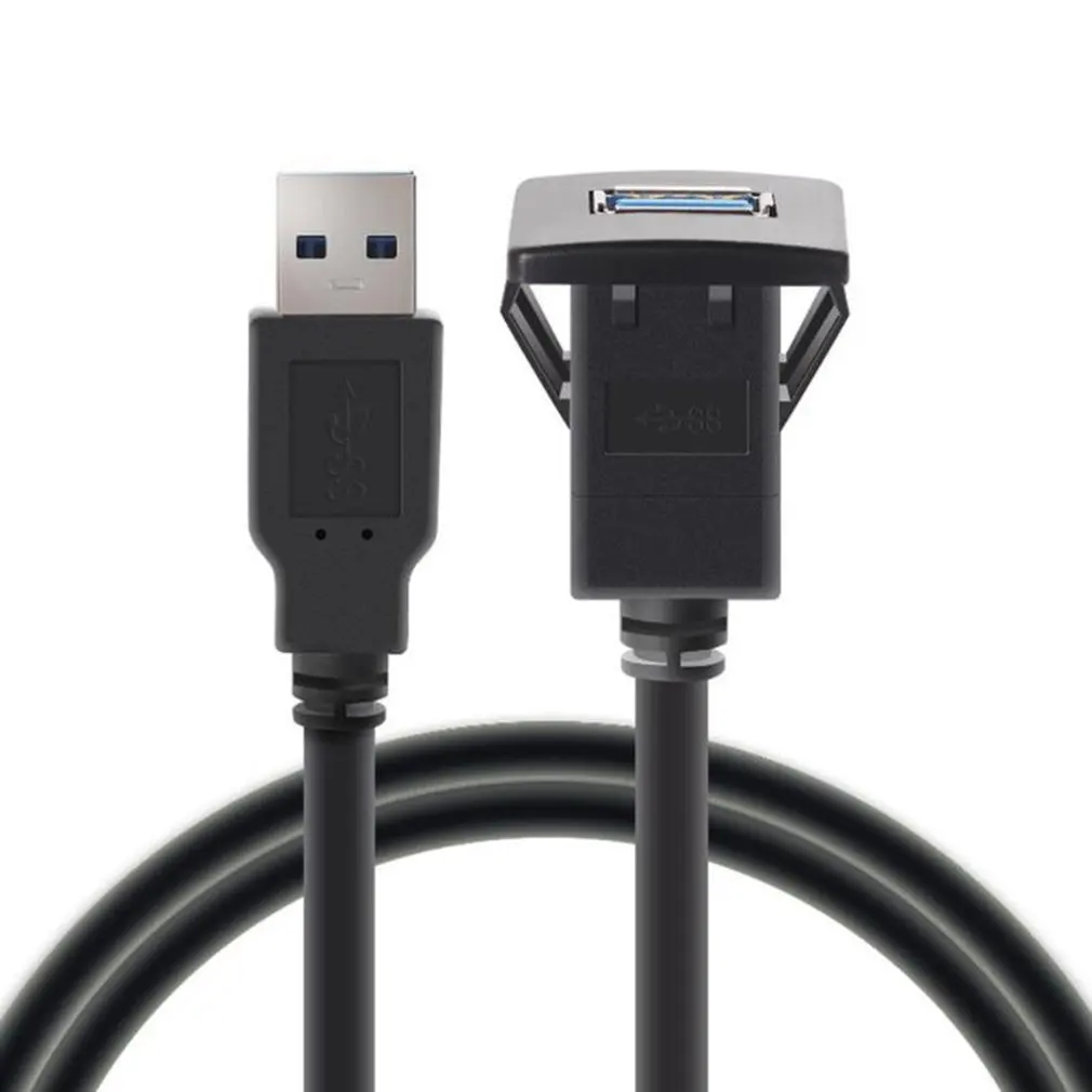 

New 1m 3.3ft Single Port USB3.0 a Male to USB3.0 a Female Car Flush Mount Cable Van Dashboard Flush Mount Dual USB Socket